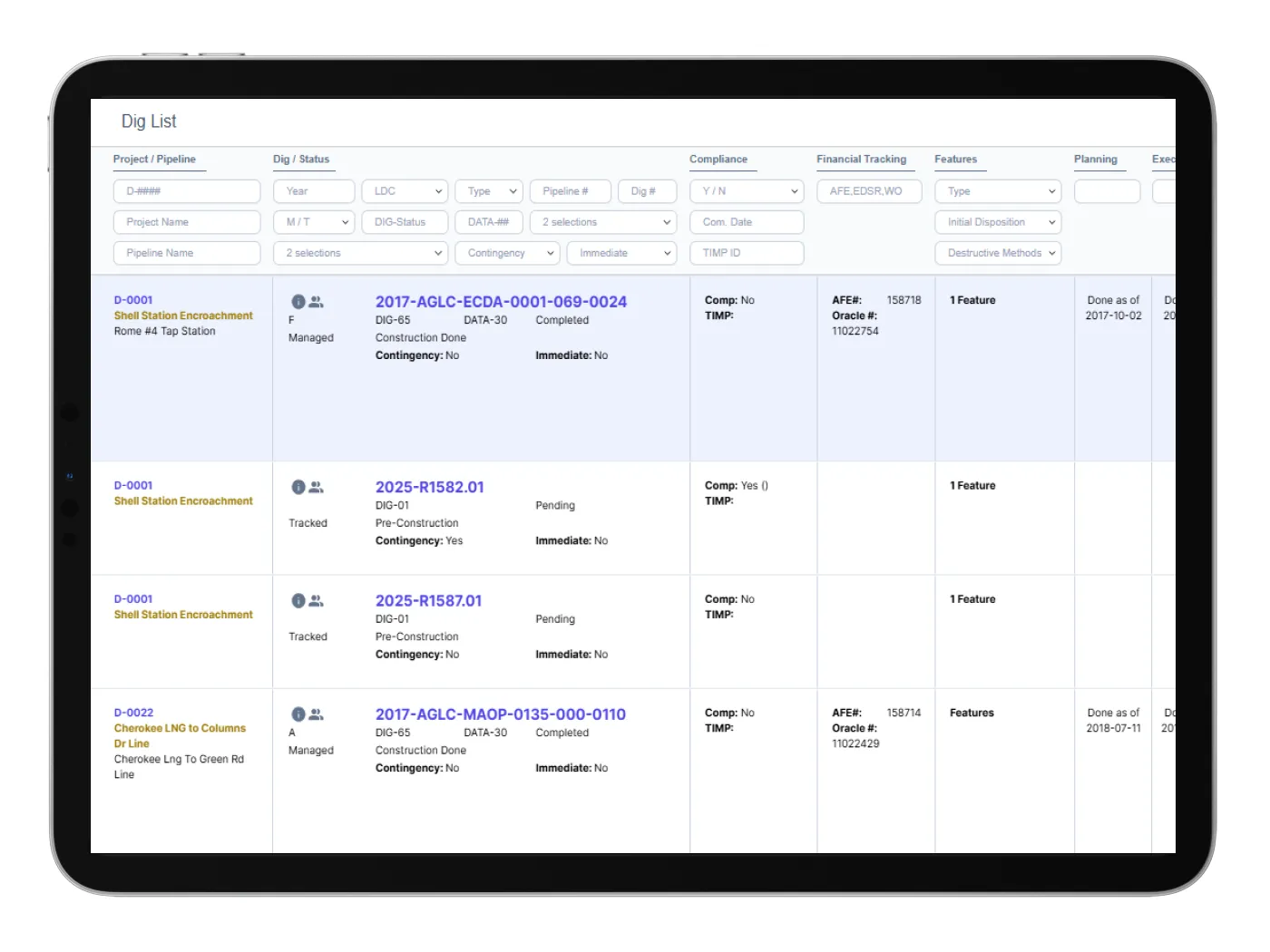 Easy status tracking
